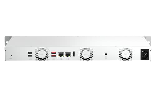 QNAP TS-464eU NAS Rack (1U) Intel® Celeron® N5095 8 GB DDR4 0 TB QNAP Turbo System Alluminio, Nero