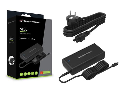 Conceptronic OZUL10BE adattatore e invertitore Interno 90 W Nero