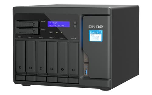 QNAP TS-855X SAN Tower Intel Atom® C5125 8 GB DDR4 0 TB QNAP QTS Nero