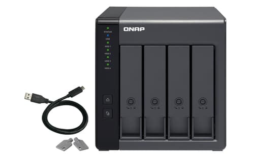 QNAP TR-004 contenitore di unità di archiviazione Box esterno HDD/SSD Nero 2.5/3.5"
