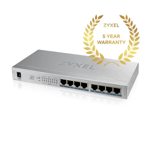 Zyxel GS1008HP Non gestito Gigabit Ethernet (10/100/1000) Supporto Power over Ethernet (PoE) Grigio