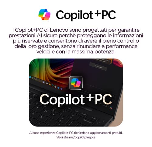 Lenovo ThinkPad X9-14 Gen 1 Copilot+ PC Intel Core Ultra 7 258V Computer portatile 35,6 cm (14") WUXGA 32 GB LPDDR5x-SDRAM 1 TB SSD Wi-Fi 7 (802.11be) Windows 11 Pro Grigio QWERTY Italiano