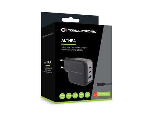 Conceptronic ALTHEA17B Caricabatterie per dispositivi mobili Universale Nero AC Ricarica rapida Interno