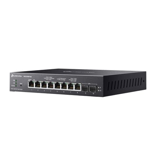 TP-Link Omada SG2210XMP-M2 switch di rete Gestito L2/L2+ 2.5G Ethernet (100/1000/2500) Supporto Power over Ethernet (PoE) Montaggio da desktop/parete Nero
