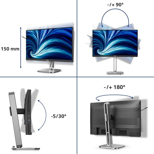 Philips Serie 4000 24B2N4200/00 Monitor PC 60,5 cm (23.8") 1920 x 1080 Pixel Full HD LCD Grigio