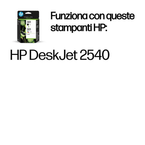 HP Confezione da 2 cartucce originali di inchiostro nero/tricromia 301