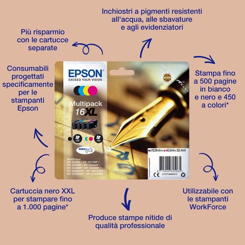 Epson Pen and crossword Multipack 4-colours 16XL DURABrite Ultra Ink