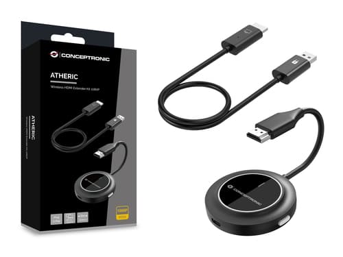 Conceptronic ATHERIC02B adattatore per lettori wireless HDMI/USB Full HD Dongle