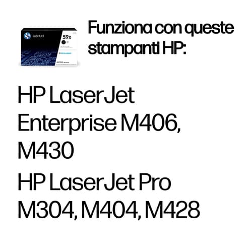 HP Cartuccia toner nero originale LaserJet 59X ad alta capacità
