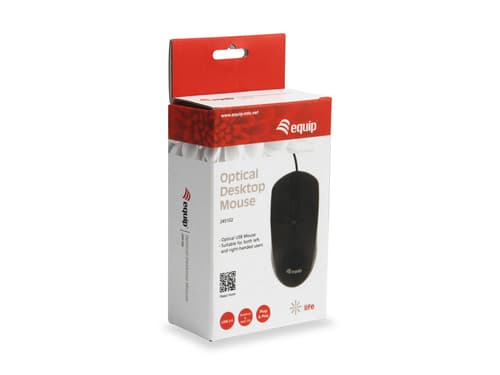 Equip 245102 mouse Ufficio Ambidestro USB tipo A Ottico 1000 DPI