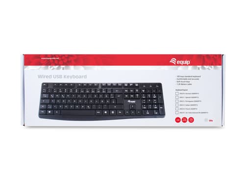 Equip 245213 tastiera Ufficio USB QWERTY Italiano Nero