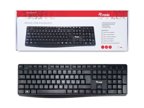 Equip 245213 tastiera Ufficio USB QWERTY Italiano Nero