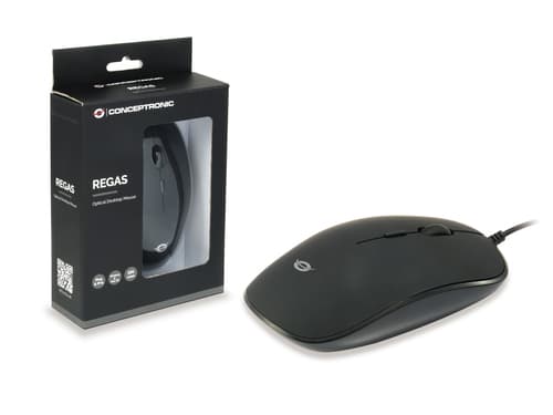 Conceptronic REGAS01B mouse Ufficio Ambidestro USB tipo A Ottico 1200 DPI