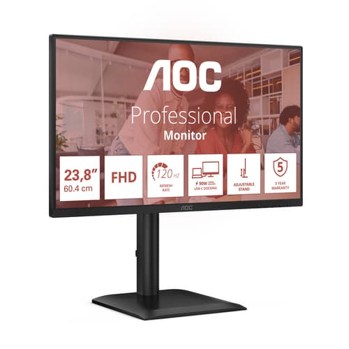 AOC E4 24E4CV Monitor PC 60,5 cm (23.8") 1920 x 1080 Pixel Full HD LED Nero