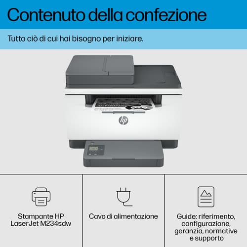 HP LaserJet M234sdw Wireless Multifunction Bianco e nero Stampante, Fotocopiatrice, scanner; Fronte/retro