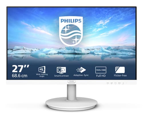 Philips V Line 271V8AW/00 Monitor PC 68,6 cm (27") 1920 x 1080 Pixel Full HD LCD Bianco