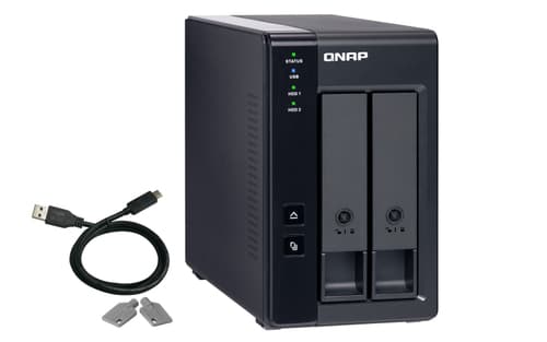 QNAP TR-002 contenitore di unità di archiviazione Box esterno HDD/SSD Nero 2.5/3.5"