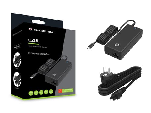 Conceptronic OZUL03BE adattatore e invertitore Interno 100 W Nero