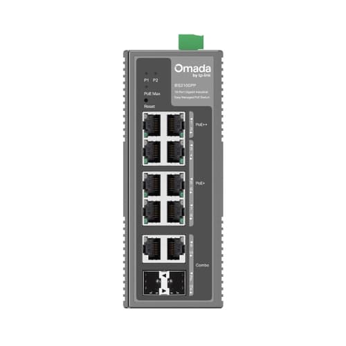 TP-Link Omada IES210GPP switch di rete Gestito Gigabit Ethernet (10/100/1000) Supporto Power over Ethernet (PoE) Guida DIN Grigio