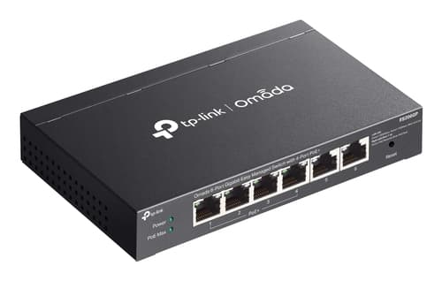 TP-Link Omada ES206GP switch di rete Gestito Gigabit Ethernet (10/100/1000) Supporto Power over Ethernet (PoE) Nero
