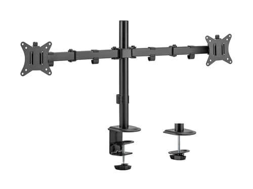 Equip Staffa di montaggio da tavolo articolata per doppio monitor da 17“-32”, nero