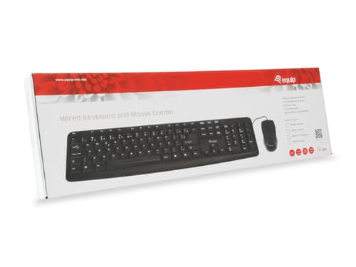 Equip 245203 tastiera Mouse incluso Ufficio USB QWERTY Italiano Nero