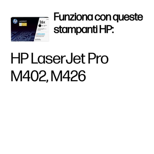 HP Cartuccia Toner originale nero ad alta capacità LaserJet 26X