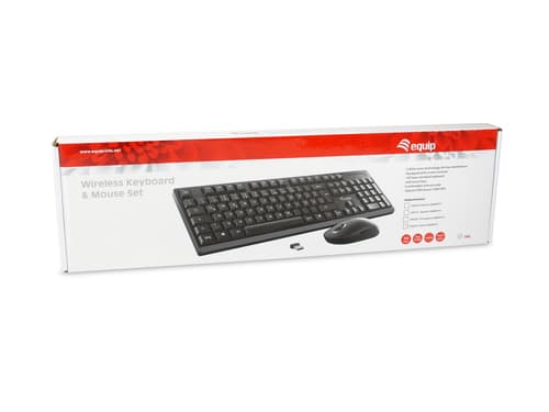 Equip 245223 tastiera Mouse incluso Ufficio RF Wireless QWERTY Italiano Nero