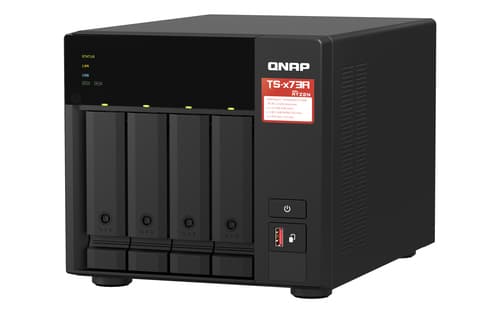 QNAP TS-473A NAS Tower Ryzen Embedded V1500B 8 GB DDR4 0 TB QNAP Turbo System Nero