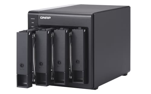 QNAP TR-004 contenitore di unità di archiviazione Box esterno HDD/SSD Nero 2.5/3.5"