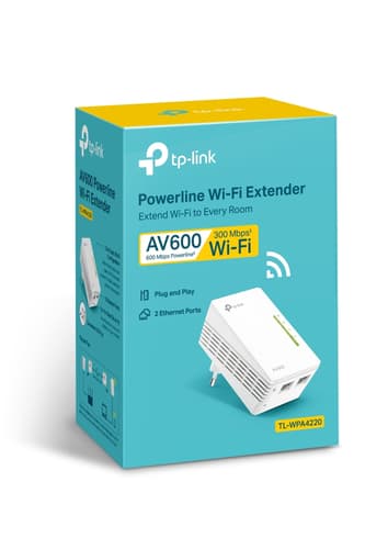 TP-Link TL-WPA4220 adattatore di rete PowerLine 600 Mbit/s Collegamento ethernet LAN Wi-Fi Bianco 1 pz