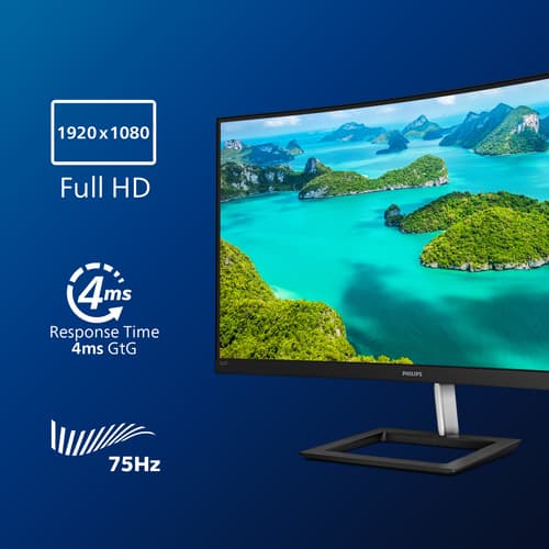 Philips E Line 322E1C/00 Monitor PC 80 cm (31.5") 1920 x 1080 Pixel Full HD LCD Nero