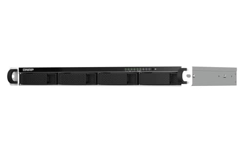 QNAP TS-464eU NAS Rack (1U) Intel® Celeron® N5095 8 GB DDR4 0 TB QNAP Turbo System Alluminio, Nero