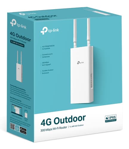 TP-Link TL-MR100-OUTDOOR router wireless Fast Ethernet Banda singola (2.4 GHz) 4G Bianco