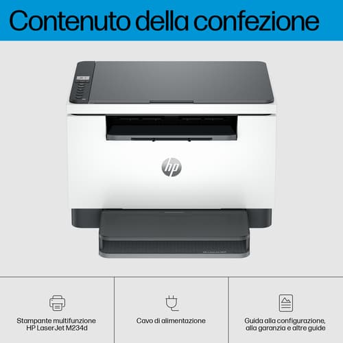 HP LaserJet M234d Multifunction Bianco e nero Stampante, Fotocopiatrice, scanner; Fronte/retro