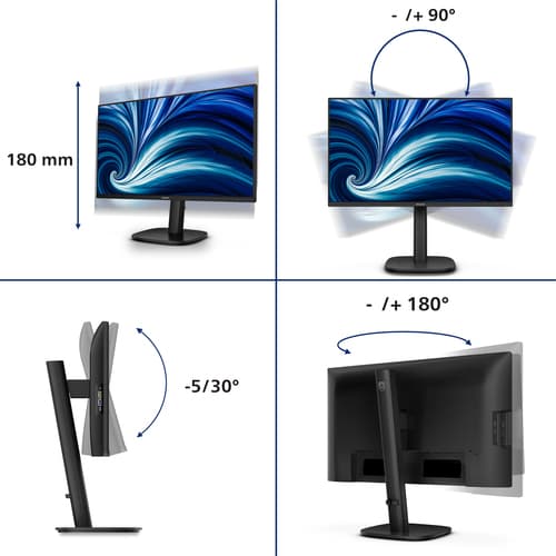 Philips Serie 3000 24B2N3200D/00 Monitor PC 61,2 cm (24.1") 1920 x 1200 Pixel WUXGA LCD Nero