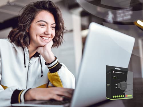 Conceptronic OZUL04BE Caricabatterie per dispositivi mobili Universale Nero AC Interno