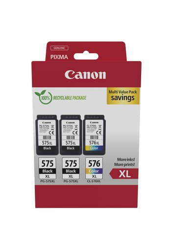 Canon 5437C004 cartuccia d'inchiostro 3 pz Originale Resa elevata (XL) Nero, Ciano, Magenta, Giallo