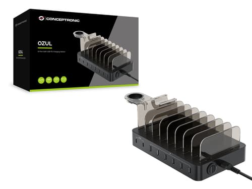 Conceptronic OZUL02B Caricabatterie per dispositivi mobili Universale Nero AC Interno