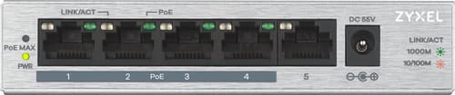 Zyxel GS1005HP Non gestito Gigabit Ethernet (10/100/1000) Supporto Power over Ethernet (PoE) Argento