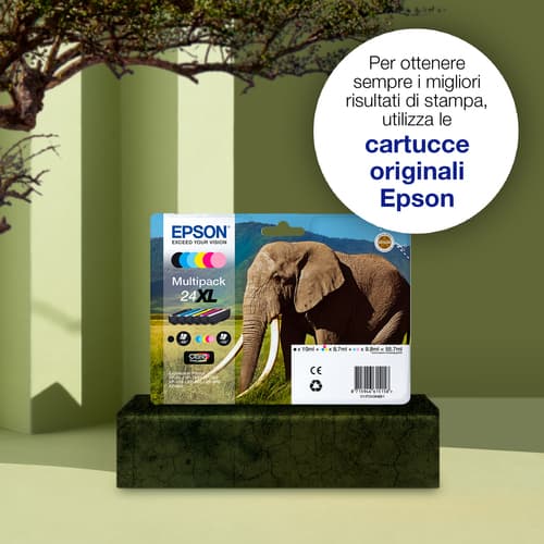 Epson Elephant Multipack 6 colori Claria Photo HD Elefante 24XL
