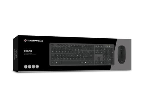 Conceptronic ORAZIO01IT tastiera Mouse incluso Ufficio RF Wireless QWERTY Italiano Nero