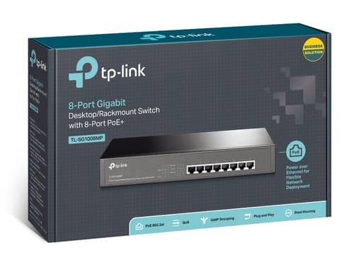 TP-Link TL-SG1008MP switch di rete Non gestito Gigabit Ethernet (10/100/1000) Supporto Power over Ethernet (PoE) Nero