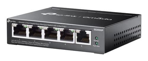 TP-Link Omada ES205GP switch di rete Gestito Gigabit Ethernet (10/100/1000) Supporto Power over Ethernet (PoE) Nero