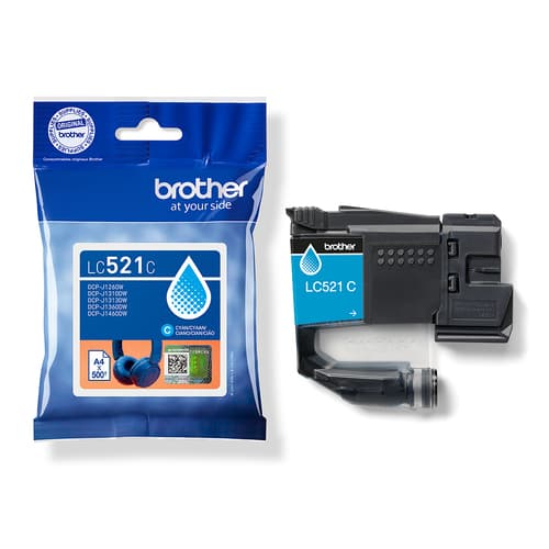 Brother LC521C cartuccia d'inchiostro 1 pz Originale Ciano