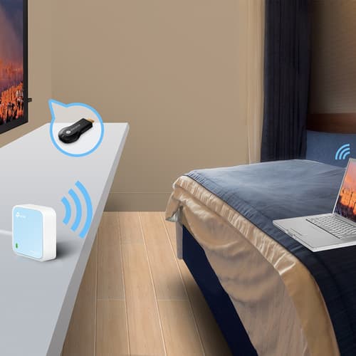 TP-Link TL-WR802N router wireless Fast Ethernet Banda singola (2.4 GHz) Blu, Bianco