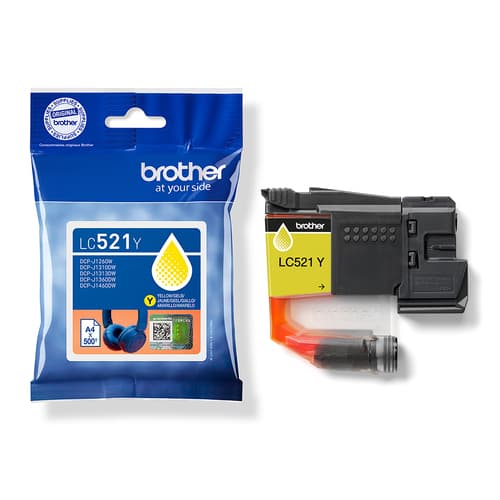Brother LC521Y cartuccia d'inchiostro 1 pz Originale Giallo