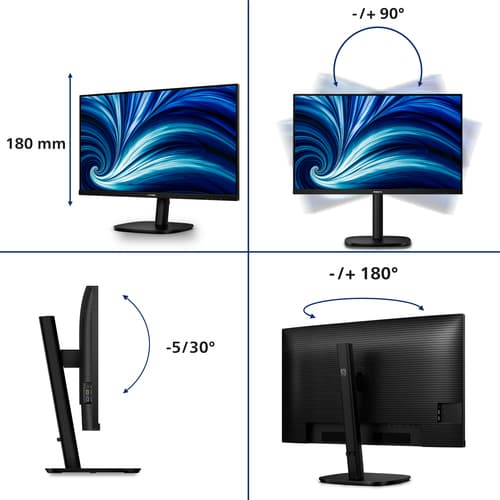 Philips 32B2U3601/00 Monitor PC 80 cm (31.5") 2560 x 1440 Pixel Quad HD LCD Nero