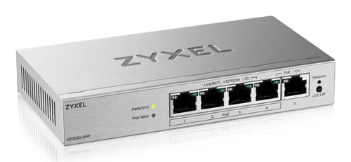 Zyxel GS1200-5HPV3 Gestito L2 Gigabit Ethernet (10/100/1000) Supporto Power over Ethernet (PoE) Desktop Grigio