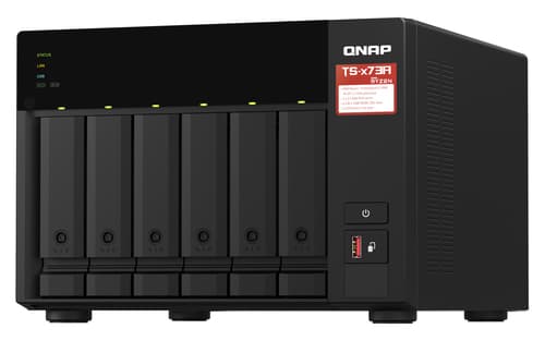 QNAP TS-673A NAS Tower Ryzen Embedded V1500B 8 GB DDR4 0 TB QNAP Turbo System Nero
